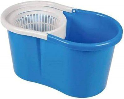 RC CLEANERS® 360° Spin Mop Bucket with Plastic Wringler (Bucket ONLY) Blue