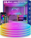 RCUICA 5 Meter Neon Rope Lights,Flexible LED Strip Lights Control with App/Remote,Multiple Modes Rope Lights...