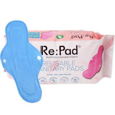 Re pad Reusable Cloth Sanitary for Women Overnight Cloth Washable Super-Absorbent, Soft and Comfortable 1 Super Maxi Pads Sanitary Pad (Pack of 1) |Lasts Up To 1 .5 Years