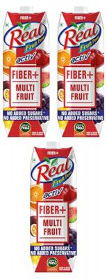 Real Activ Fiber Multi Fruit 1L – No Added Sugars & Preservative (Pack of 3)