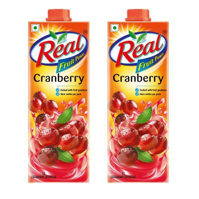 DABUR Real Cranberry Fruit Juice-1L (Pack Of 2)