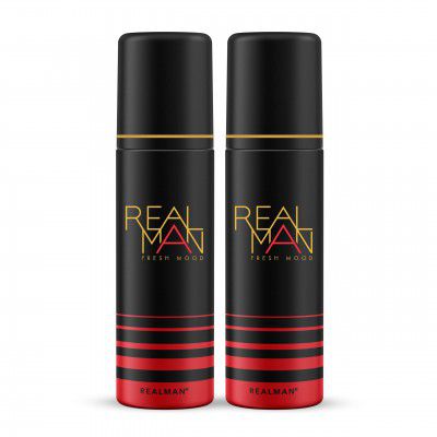 REALMAN Deodorant for Men, 400ml (Pack of 2) - Fresh Mood