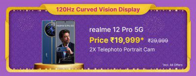 Big Billion Days Special: Realme 12 Pro 5G to be priced at ₹19999