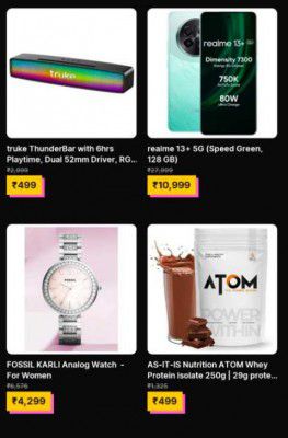 Flipkart Deal Marathon : Realme 13+ 5G (Speed Green, 128 GB) (8 GB RAM) | And Other Products Live At 5 P.M