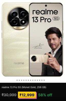 realme 13 Pro 5G (Monet Gold, 8 GB RAM + 256 GB)