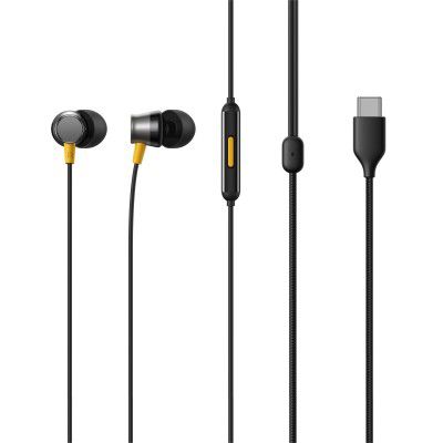 realme Buds 3 Wired in Ear Earphone with Type-C Jack,in-line Microphone (Black)