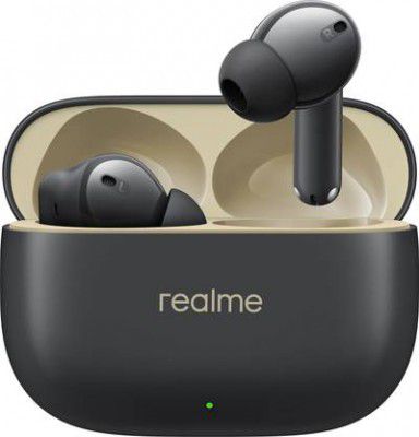 realme Buds T300 with 12.4mm Driver, 30dB ANC, 360 Spatial Audio and 40 hours Playback Bluetooth  (Stylish Black, True Wireless)