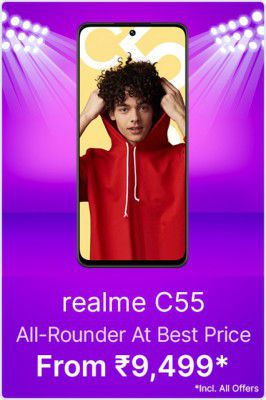 Realme C55 starts @ Rs. 9499 on Flipkart's Big Billion Days Sale