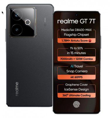 realme GT 7T (IceSense Black, 512 GB + 12 GB RAM)