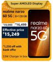 realme narzo 60 5G @ ₹15,249/- During Big Billion Days Sale...