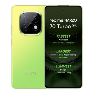 realme NARZO 70 Turbo 5G (Turbo Green,6GB RAM | 128GB Storage)