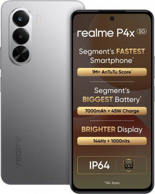 realme P4x 5G (Matte Silver, 128 GB + 6 GB RAM)