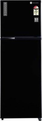Realme TechLife 338 L Frost Free Double Door 3 Star Refrigerator (Black Uniglass, 340JF3RMBG)
