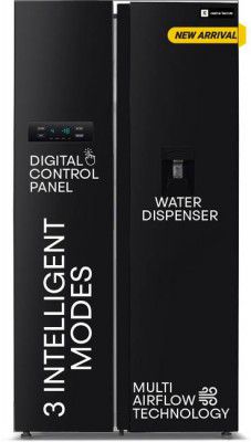 realme TechLife 584 L Frost Free Side by Side Refrigerator with Water Dispenser (Black, 584MS025RMBD)
