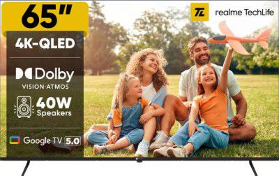 realme TechLife (65") QLED Ultra HD (4K) Smart Google TV 2025 Edition (65UHDGQRDDVQ)
