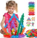 REAVIAN Kids 100 Pcs Interlocking Educational Blocks Solid Plastic Creativity Toy ...