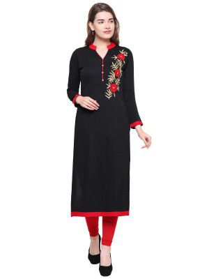 REBECCA Maroon Woollen Straight Kurta