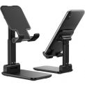 REBONICX B-16 Cell Phone Stand, Angle Height Adjustable for Desk, Foldable Cell Phone Holder, Cradle, Dock, Tablet Stand, Case Friendly Compatible with Phone/iPad/Kindle/Tablet...