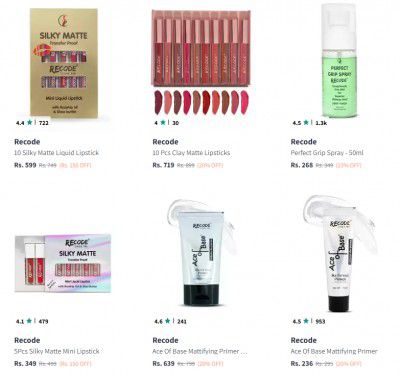 Myntra : Recode Makeup Products @ ₹99