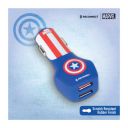 Reconnect Marvel Captain America QC 3.0 18 Watts Mobile Car Charger, Scratch resistant, Qualcomm quick charge 3.0, 2 USB outputs, Car Accessories- DCC301 CA...