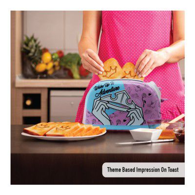 Reconnect Disney Princess 2-Slice Pop-up Toaster with Theme Impression, 2 Years Warranty