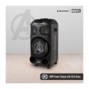Reconnect Marvel Avengers 30W Wireless Party Speaker, In built battery for portability, DJ lights super bass & remote control, 4hrs playtime and guitar input, wireless mic for karaoke, comes with trol...
