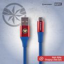 Reconnect Marvel Captain Marvel Reversible Cable, Double sided connectivity, Charge & Sync, Premium Flat cable design, 1m long - DCB102 CM...