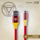 Reconnect Marvel Iron Man Reversible Cable, Double sided connectivity, Charge & Sync, Premium Flat cable design, 1m long - DCB102 IM...