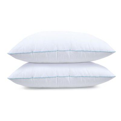 Recron Certified Dream Quilted Pillow 41cm x 61cm (16x24 inches) White - Pack of 2