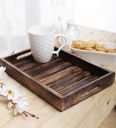 Rectangle Brown Mango Wood Serving Tray...