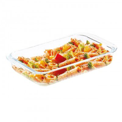 ATTRO Glassox Borosilicate Rectangle Glass Baking Dish Micorwave Oven- 1000ml
