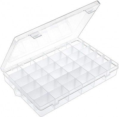 Rectangle Portable Transparent Plastic Detachable Storage 36 Grid 