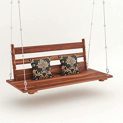 Rectart Sheesham Wood Jhula for Home Indoor, Garden Outdoor Wooden Large Swing DIY(Do-It-Yourself) (Brown)