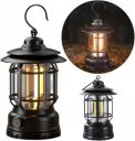 RECTITUDE LED Camping Light Retro Style Lighting Battery Type-c Rechargeable Dimmable Tent Lamp ...