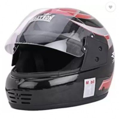 RECTITUDE ONE Full FACE Helmet, Motorbike Helmet, High Impact Shell, 6 Jali Motorbike Helmet  (Black)