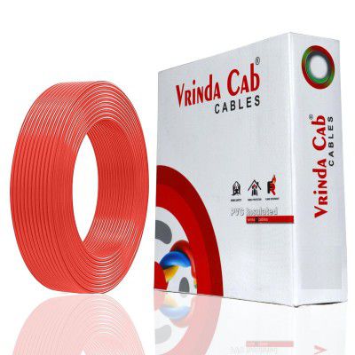 Red 2.5MM 90 MTR Wire | FR PVC Insulated Multi Strand CCA Copper Electrical Cable 