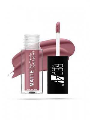 RED 4 Miss Perfect Non Transfer Matte Liquid Lipstick - 4 g - Deco Rose - 212