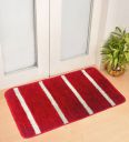 Red Geometric Microfibre 15 x 23 Inches Anti Skid Door Mat...