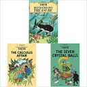 Red Rackhams Treasure (Tintin)+The Seven Crystal Balls (Tintin)+The Calculus Affair (Tintin)(set of 3 books) ...