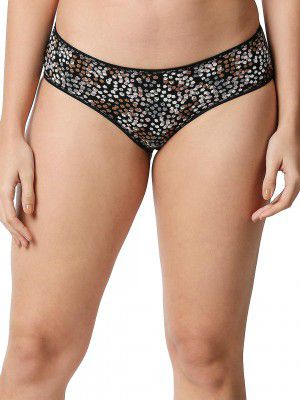 Red Rose - Hipster Panties for Women - Outer Shining Elastic - Pack of 5 (Colors and Prints May Vary) 2XL