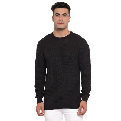 Red Tape Men Black Sweater