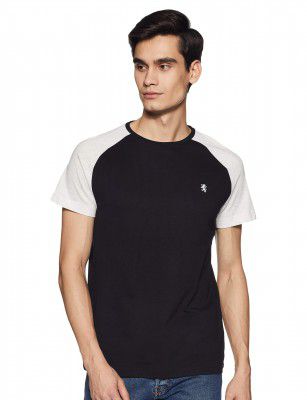 Red Tape Men Black/Off White Melange T-Shirt