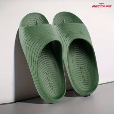 RED TAPE  Men Slides  (Olive , 7)