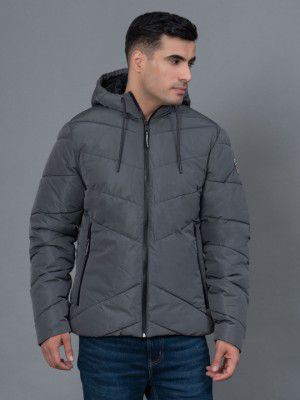 Red Tape Men Solid Hooded Padded Jacket