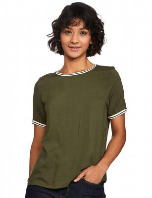 Red Tape Men's Solid Regular Blouse/Top (MHB0026_Olive S)