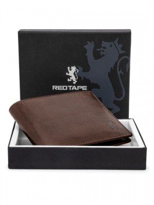 Red Tape Solid Leather Two Fold Wallet