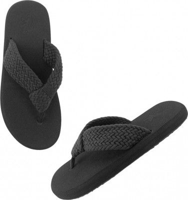RED TAPE Women Flip Flops (Black, 4)