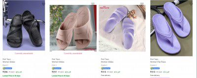 UP TO 90% OFF Red Tape Womens Slippers & Flip Flops | Starts ₹299