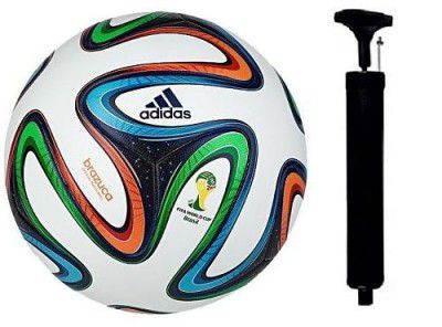 REDANT Brazuka Football for All Ages Suited for The Grass Fields | for Men/Women | Football Size - 5 (with Pump)