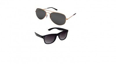 Redex Aviator And Wayfarer Stylish Sunglasses Pack Of Two For Unisex